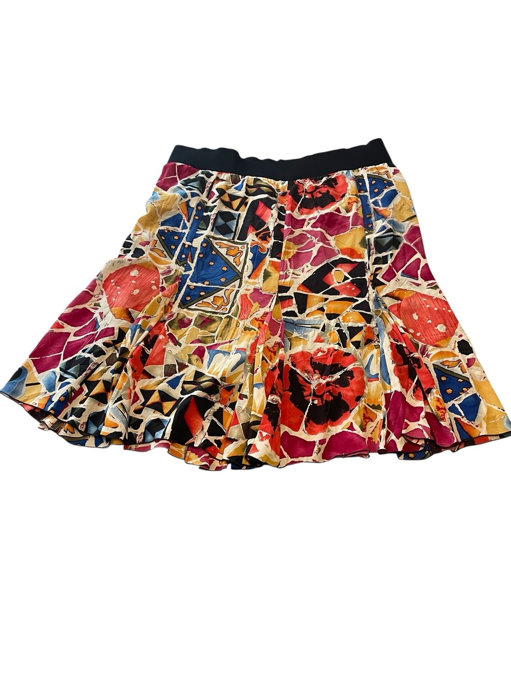 Peter Nygard Multicolor Abstract Silk Fit & Flare A Line Skirt Sz 20